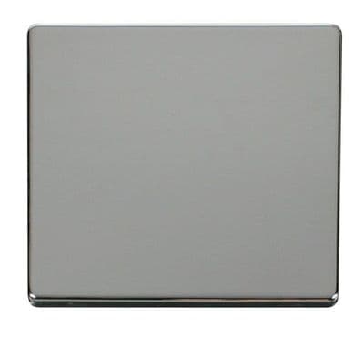 Click Definity SCP060CH 1 Gang Blank Plate Cover Plate - Chrome