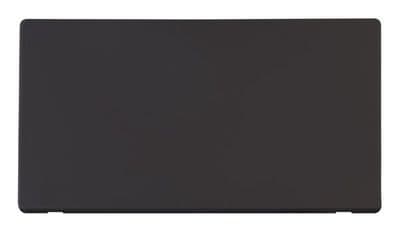 Click Definity SCP061BK 2 Gang Blank Plate Cover Plate - Black