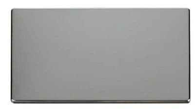Click Definity SCP061CH 2 Gang Blank Plate Cover Plate - Chrome