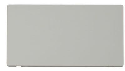 Click Definity SCP061PW 2 Gang Blank Plate Cover Plate - Polar White