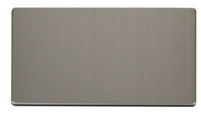Click Definity SCP061SS 2 Gang Blank Plate Cover Plate - Stainless Steel