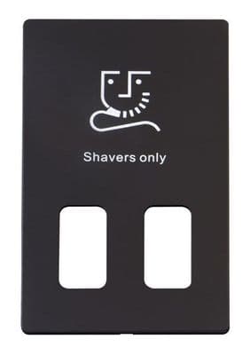 Click Definity SCP100BK Dual Voltage Shaver Socket Outlet Cover Plate - Black