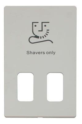 Click Definity SCP100PW Dual Voltage Shaver Socket Outlet Cover Plate - Polar White