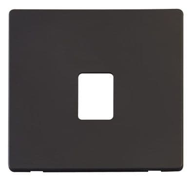 Click Definity SCP115BK Single RJ11/RJ45 Socket Outlet Cover Plate - Black