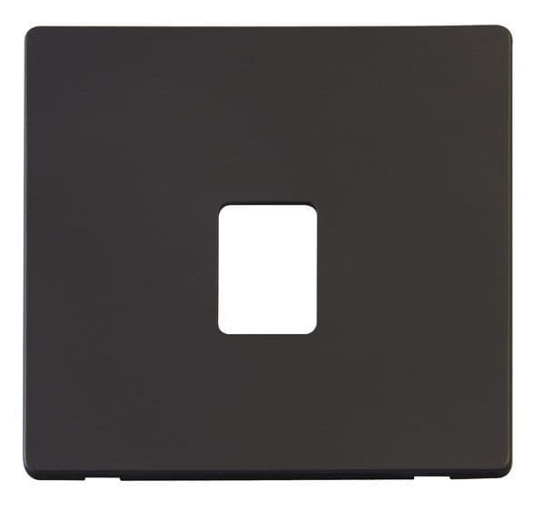 Click Definity SCP115BK Single RJ11/RJ45 Socket Outlet Cover Plate - Black