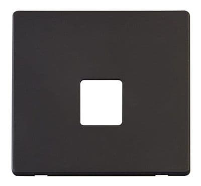 Click Definity SCP120BK Single Telephone Socket Cover Plate - Black