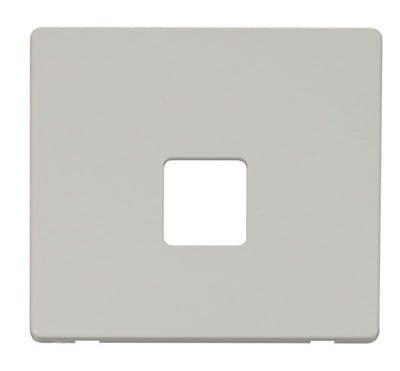 Click Definity SCP120PW Single Telephone Socket Cover Plate - Polar White