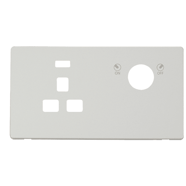 Click Definity SCP655MW 13A 1 Gang DP Lockable Socket With Neon Matt White