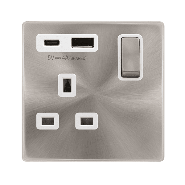 Click Definity SFBS585PW 13A 1 Gang Switched Safety Shutter Socket ...