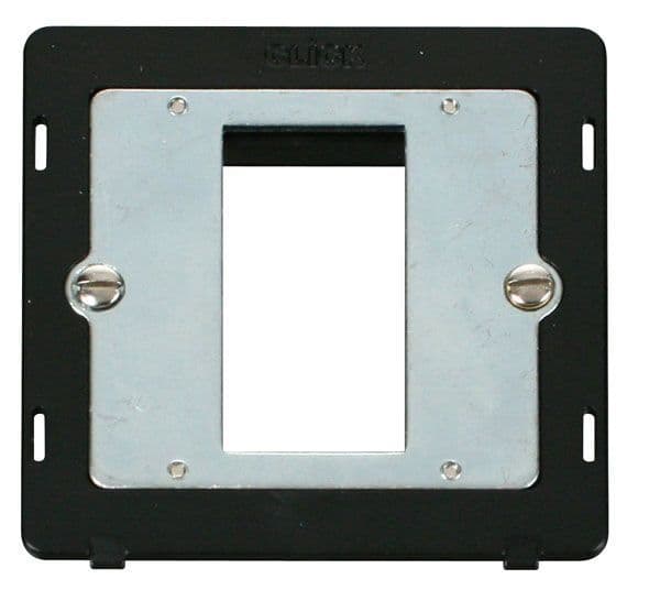 Click Definity SIN310BK 1 Gang Plate Single Media Module Insert - Black