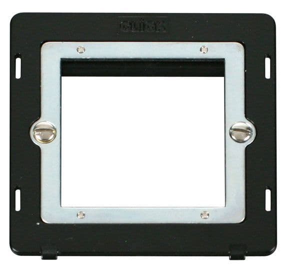 Click Definity SIN311BK 1 Gang Plate Twin Media Module Insert - Black