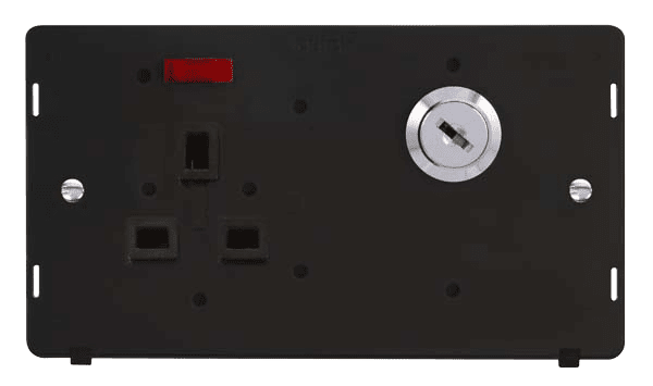 Click Definity SIN655BK 13A 1 Gang DP Lockable Socket Neon Sin Insert ...