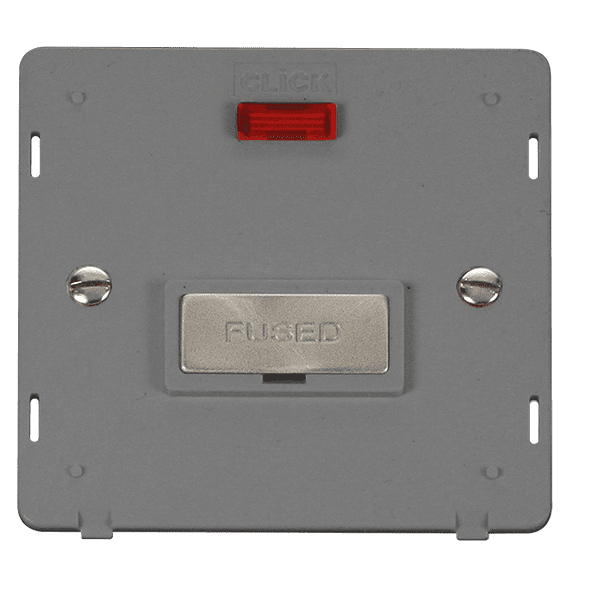 Click Definity SIN753GYBS 13A Fused Connection Unit With Neon With Grey ...