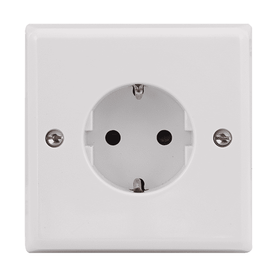 Click Essentials BA037PW Single European Socket 10 Pack