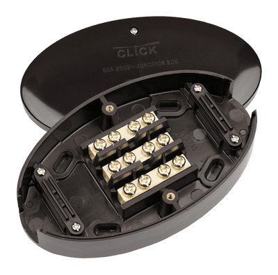 Click Essentials WA222 60A Junction Box 3 Terminal own Pack Of 5