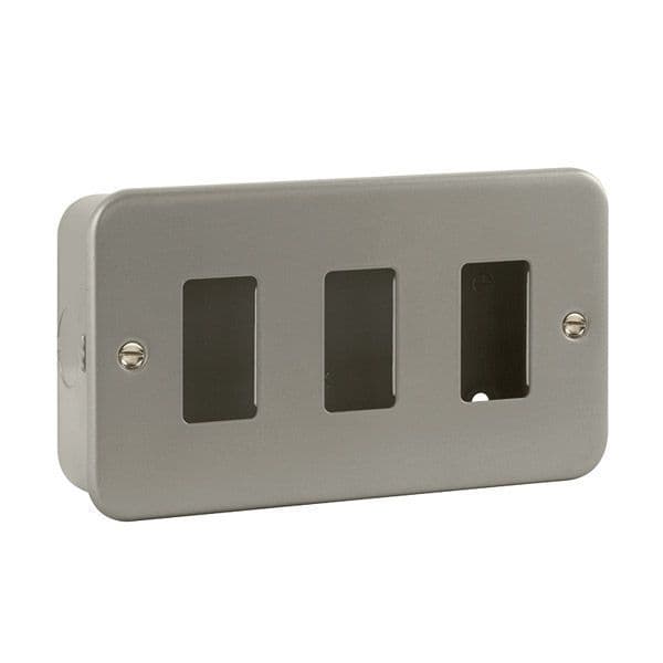 Click Grid Pro CL20403 Metal Clad 3 Gang GridPro Frontplate & Back Box