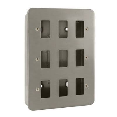 Click Grid Pro CL20509 Metal Clad 9 Gang GridPro Frontplate & Back Box