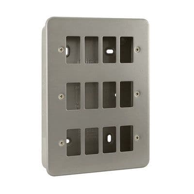 Click Grid Pro CL20512 Metal Clad 12 Gang GridPro Frontplate & Back Box