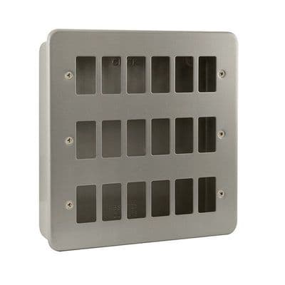 Click Grid Pro CL20518B Metal Clad 18 Gang GridPro Frontplate & Back Box (No Knockouts)