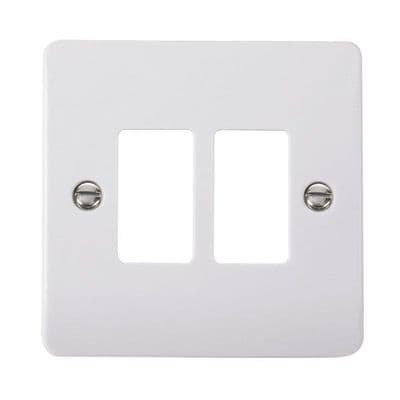 Click Grid Pro CMA20402 Mode 2 Gang GridPro Frontplate - White