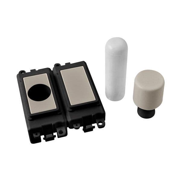 Click Grid Pro GM150BKPN 2 Module Dimmer Mounting Kit - Pearl Nickel