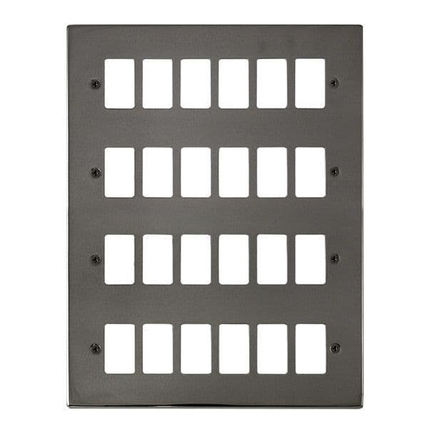 Click Grid Pro VPBN20524 Deco 24 Gang GridPro Frontplate - Black Nickel