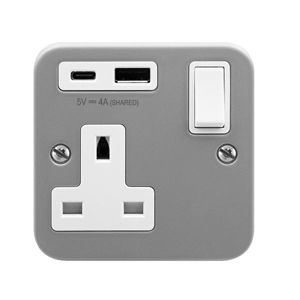 Click Metal Clad CL785 13A Fused Connection Unit DP Switched With ...