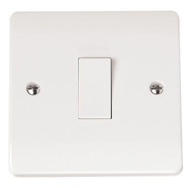Click Mode CMA010 10AX 1 Gang 1 Way Plate Switch - White