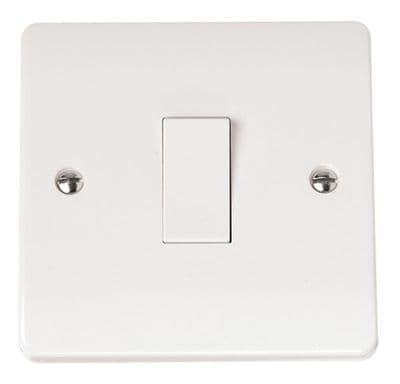 Click Mode CMA011 10AX 1 Gang 2 Way Plate Switch - White