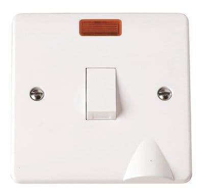 Click Mode CMA023 20A DP Switch With Flex Outlet & Neon - White