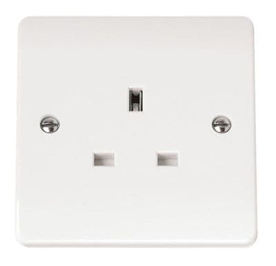 Click Mode CMA030 13A 1 Gang Unswitched Socket Outlet - White