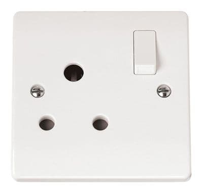 Click Mode CMA034 15A Round Pin DP Switched Socket Outlet - White