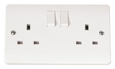 Click Mode CMA036 13A 2 Gang DP Switched Socket Outlet - White