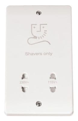 Click Mode CMA100 Dual Voltage Shaver Socket Outlet 115/230V - White