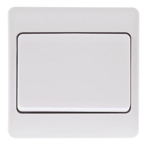 Click Mode CMA825 10AX 1 Gang Intermediate Wide Rocker Switch - White