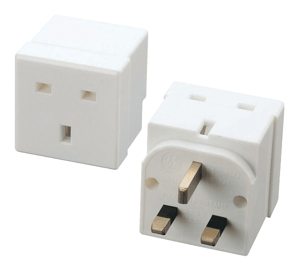 Click Plugs PA041A 2 Way 13A Adaptor Resilient Pack Of 10