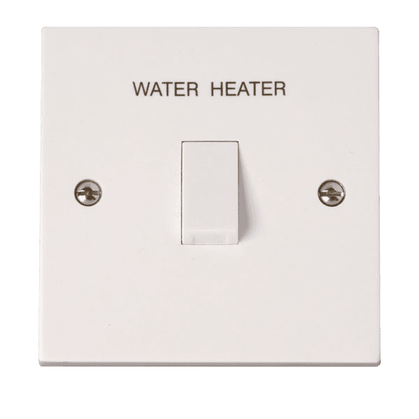 Click Polar PRW040 1 Gang 20AX DP Water Heater Switch Polar White