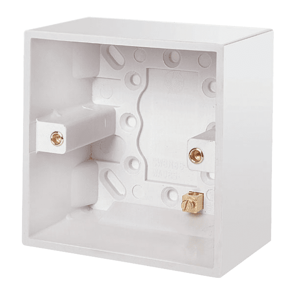 Click Polar PRW085 1 Gang 47mm Deep Pattress Box Polar White Pack of 10