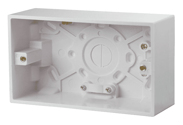 Click Polar PRW086 2 Gang 47mm Deep Pattress Box Fitted With Cable ...