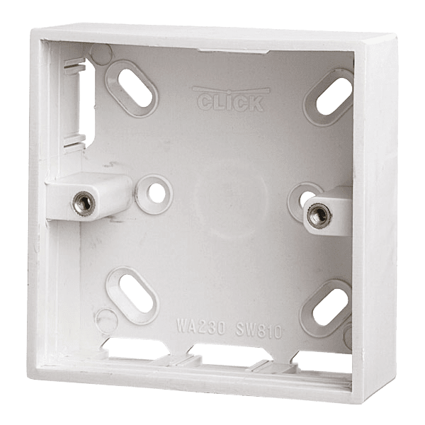 Click Polar PRW230 1 Gang 29mm Deep Pattress Box Trunking Polar White ...
