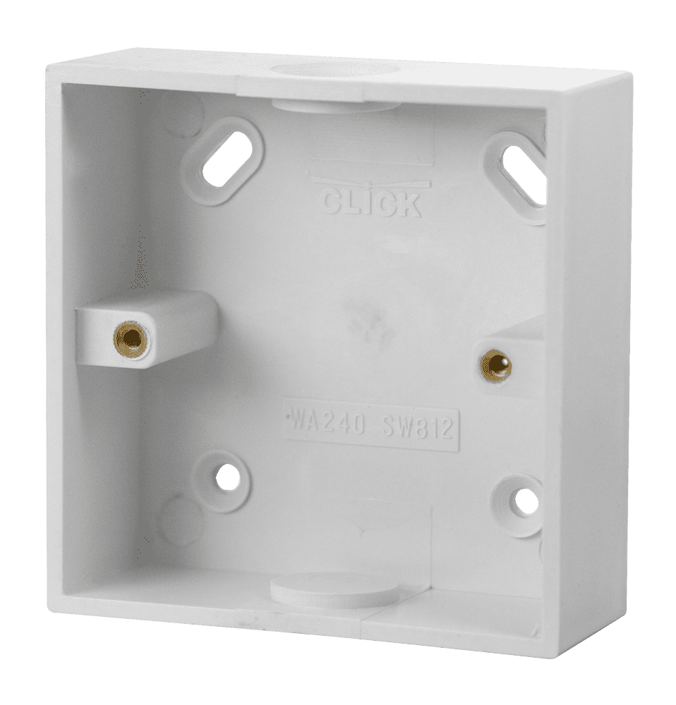 Click Polar PRW240 1 Gang 29mm Deep Pattress Box Connectorduit Polar ...