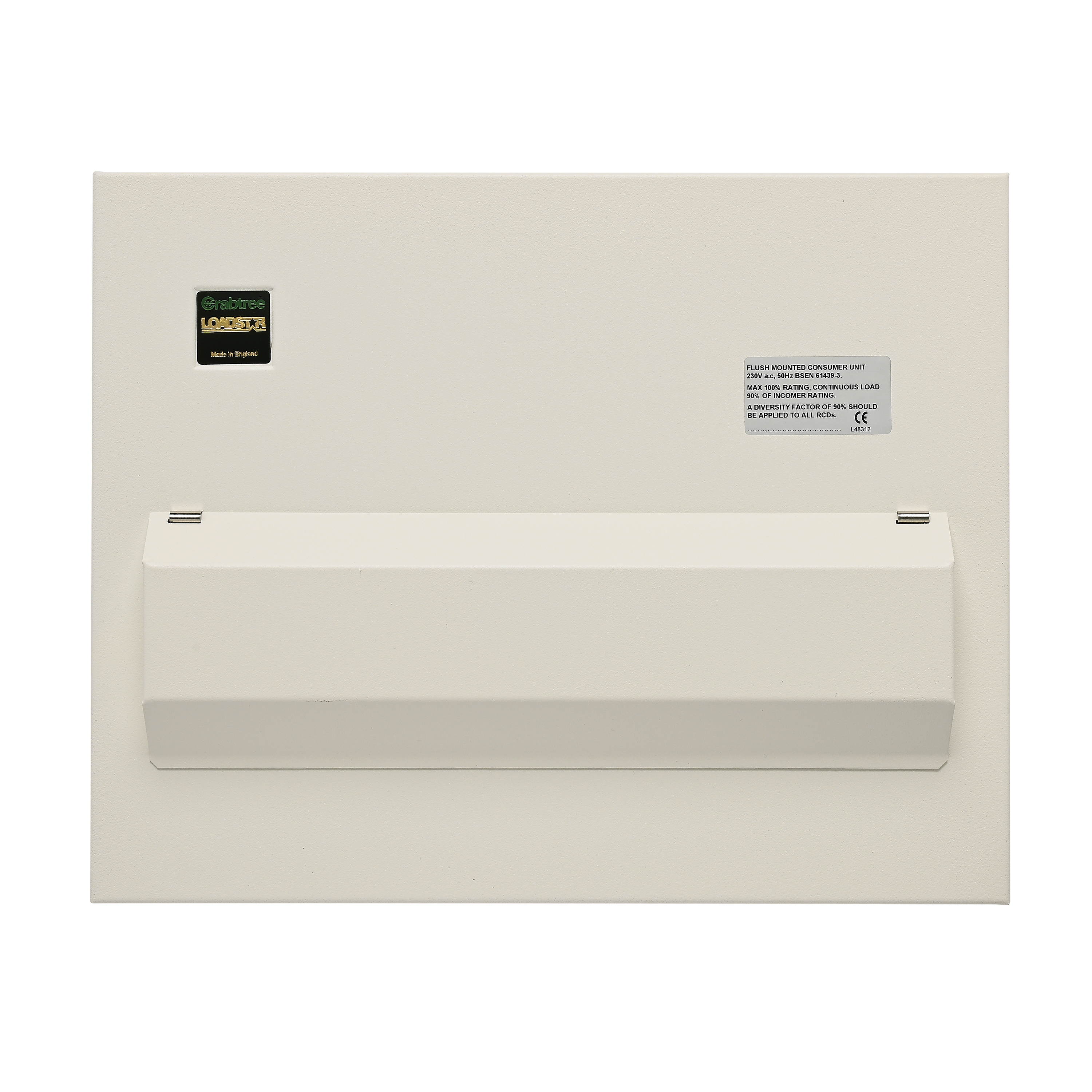 Crabtree 18M16FLA Loadstar Consumer Unit Flush Lid Assembly 16 Module