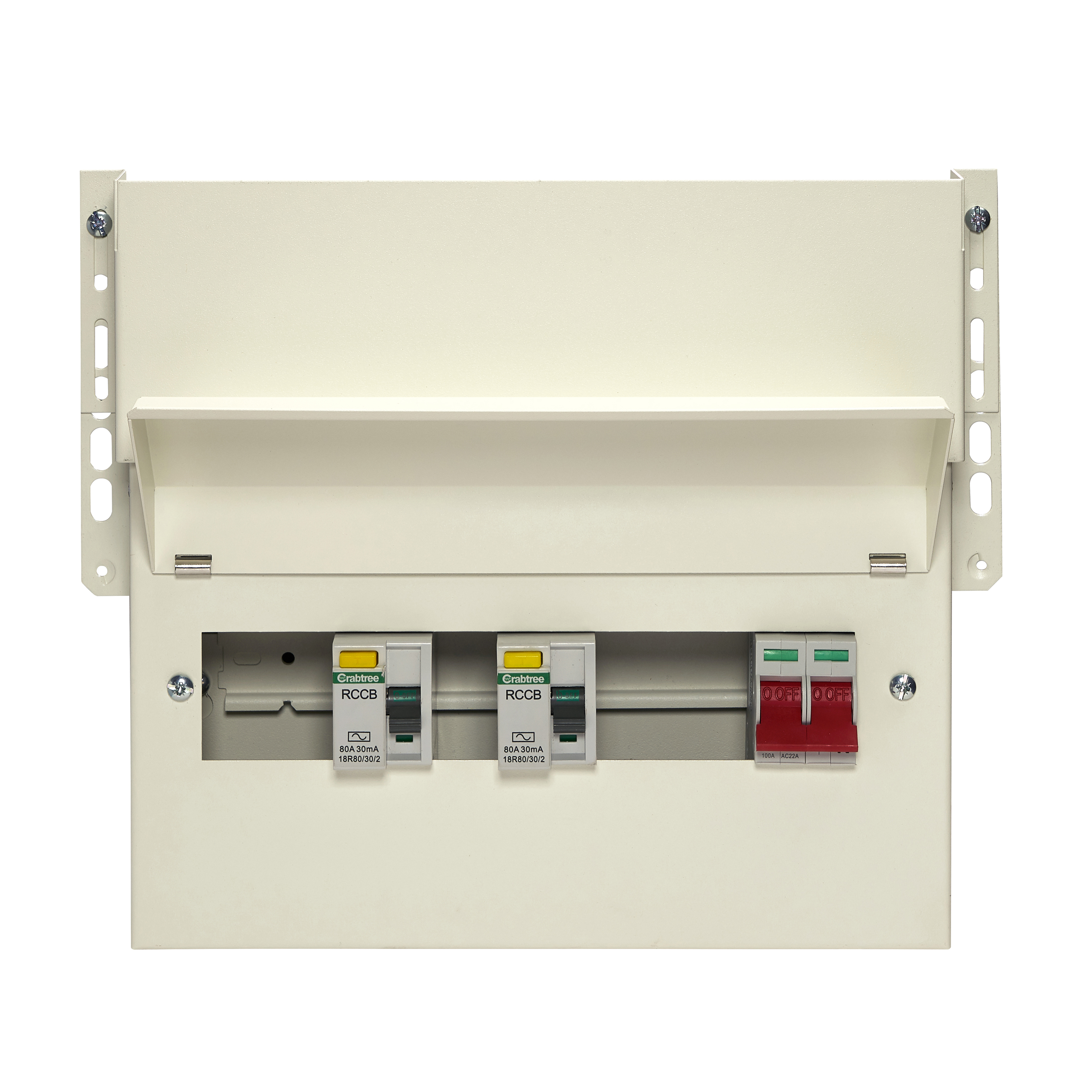 Crabtree 18ME07DR Loadstar 7 Way Dual RCD Meter Cabinet Consumer Unit ...