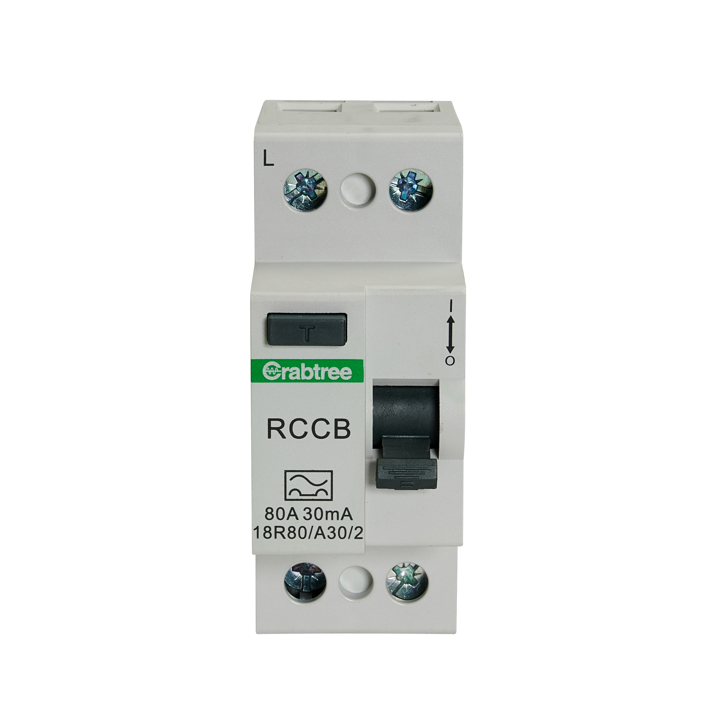 Crabtree 18R80/A30/2 Loadstar 80A 30mA DP Type A RCCB