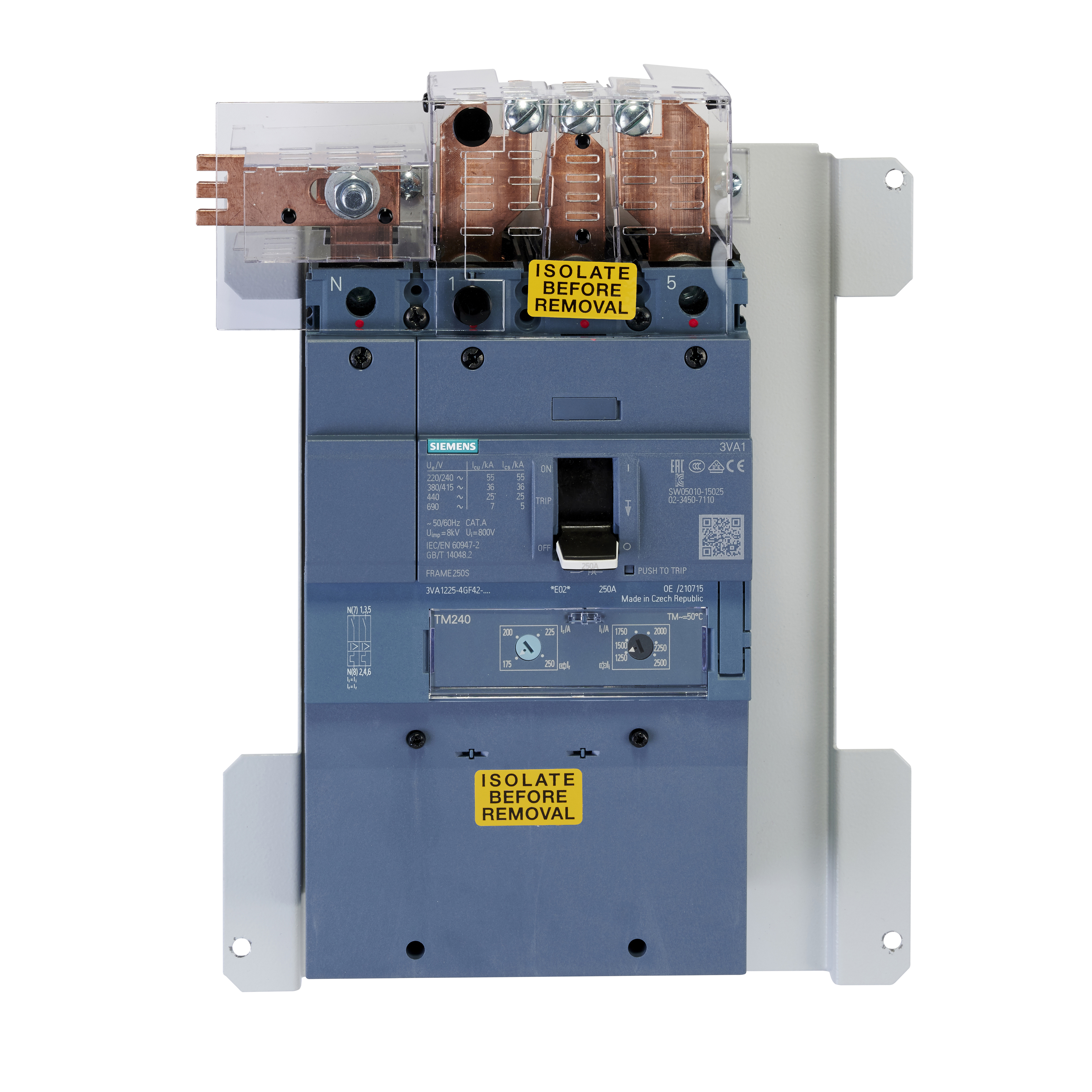 Crabtree 250L4PMB Loadstar 250A 4P MCCB Incomer