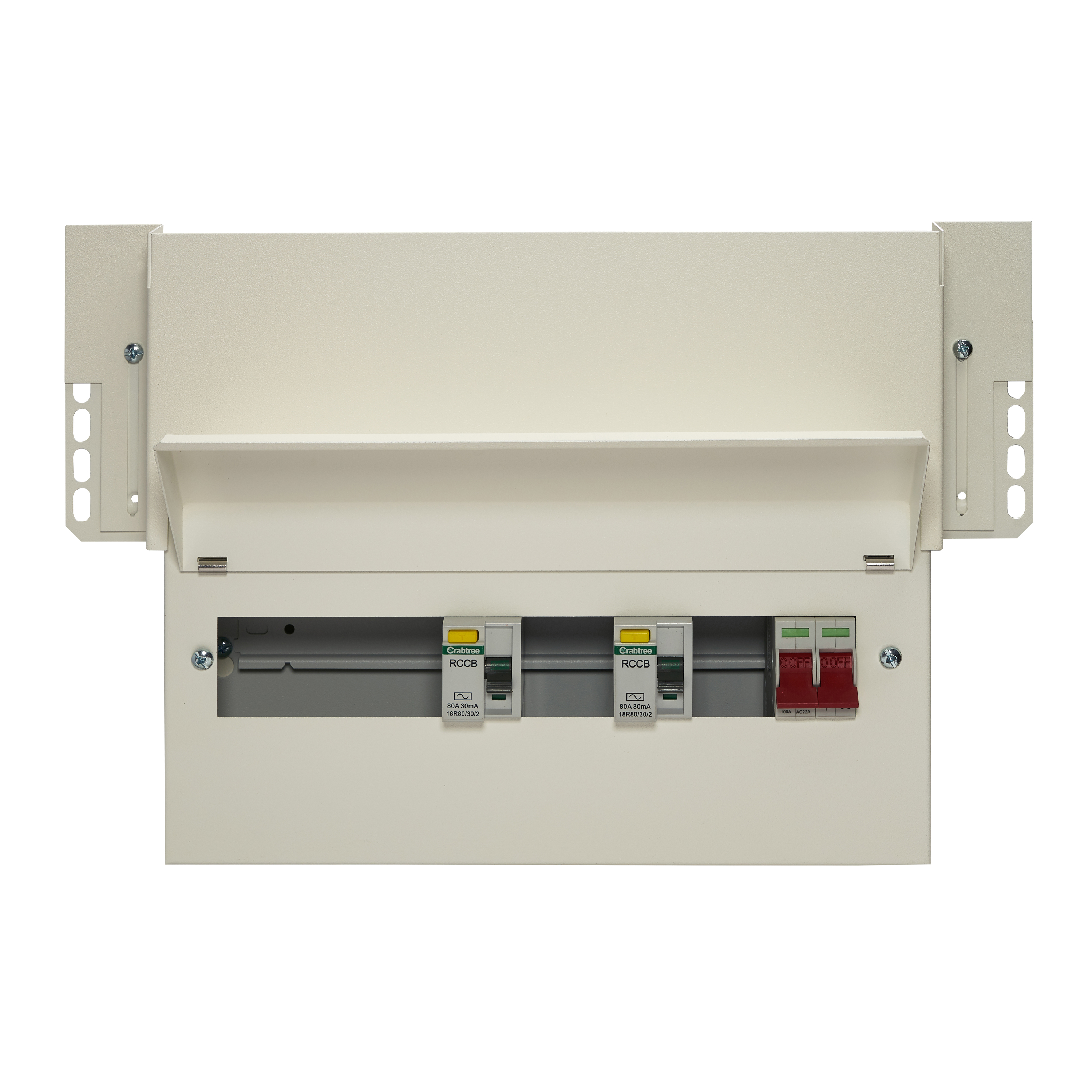 Crabtree 43ME10DR Loadstar 10 Way Dual RCD Meter Cabinet Consumer Unit ...