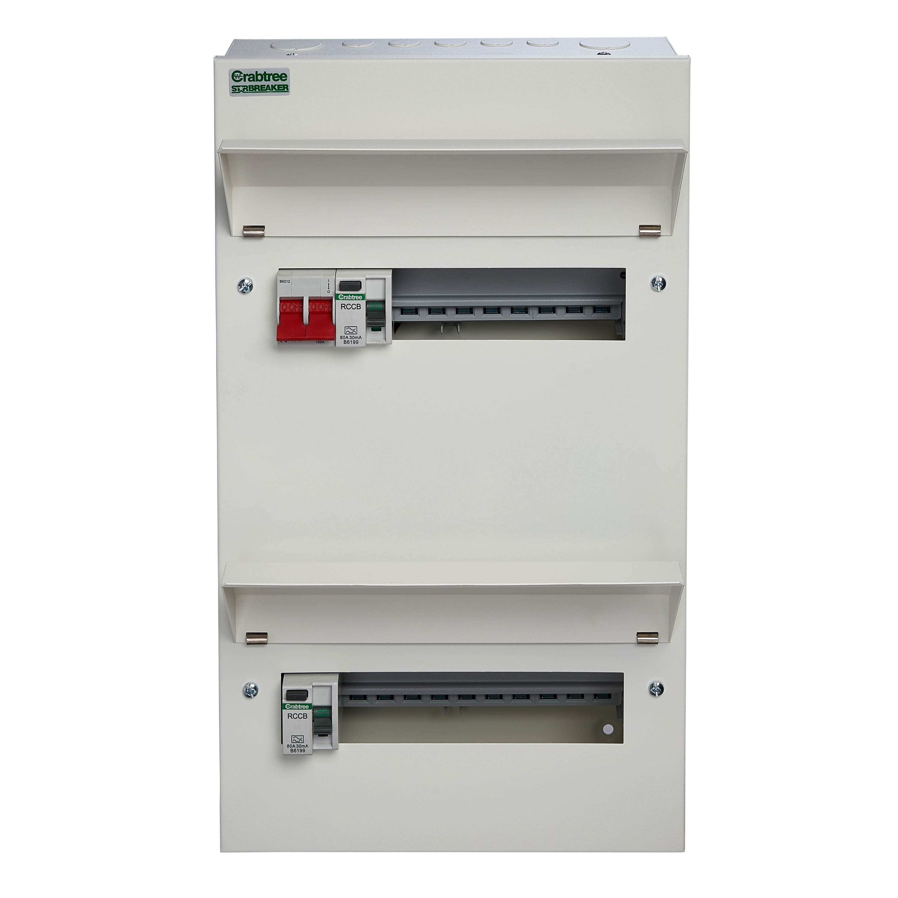 Crabtree 518/28383B Starbreaker 18 Way Duplex Dual RCD Consumer Unit ...