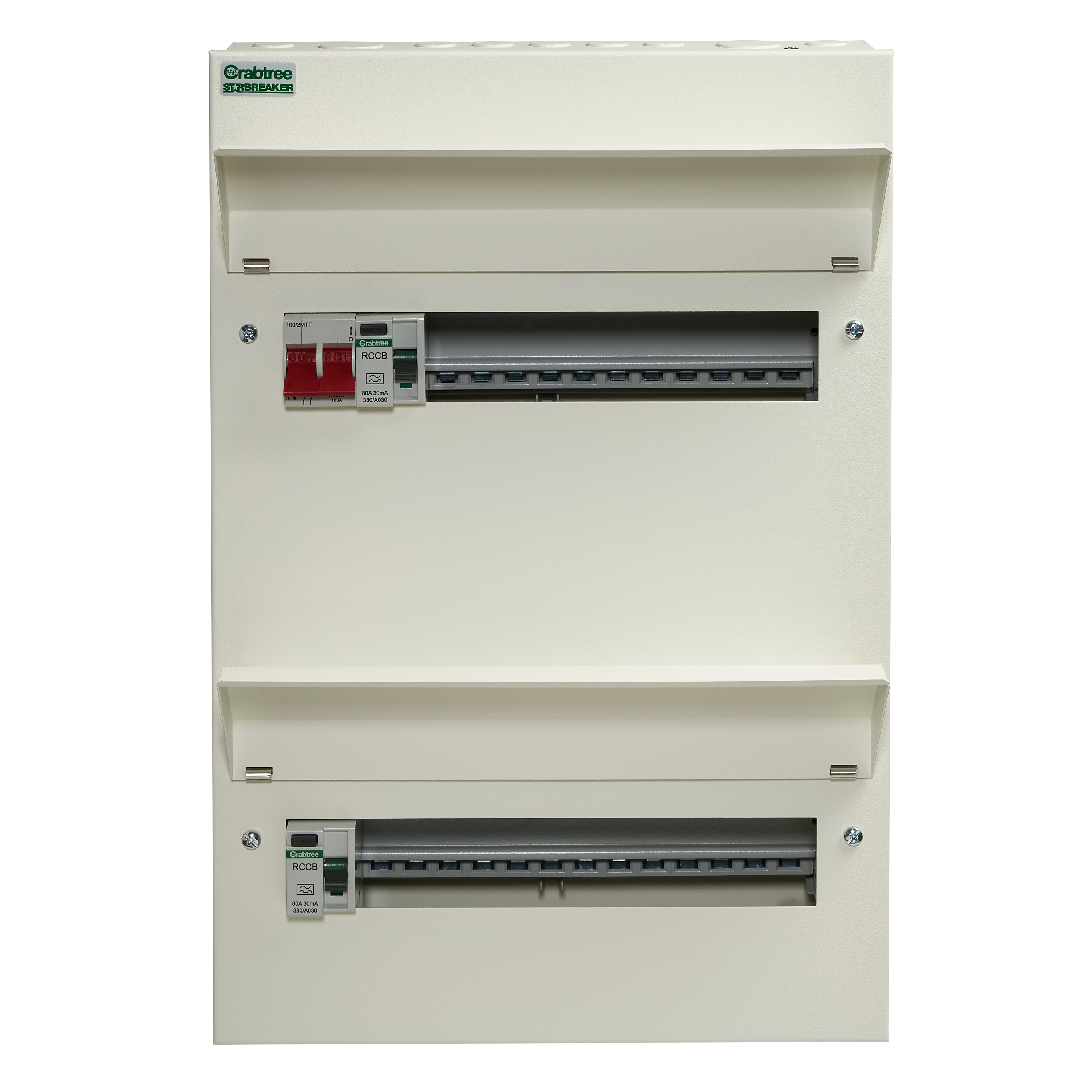 Crabtree 524/28383B Starbreaker 24 Way Duplex Dual RCD Consumer Unit ...