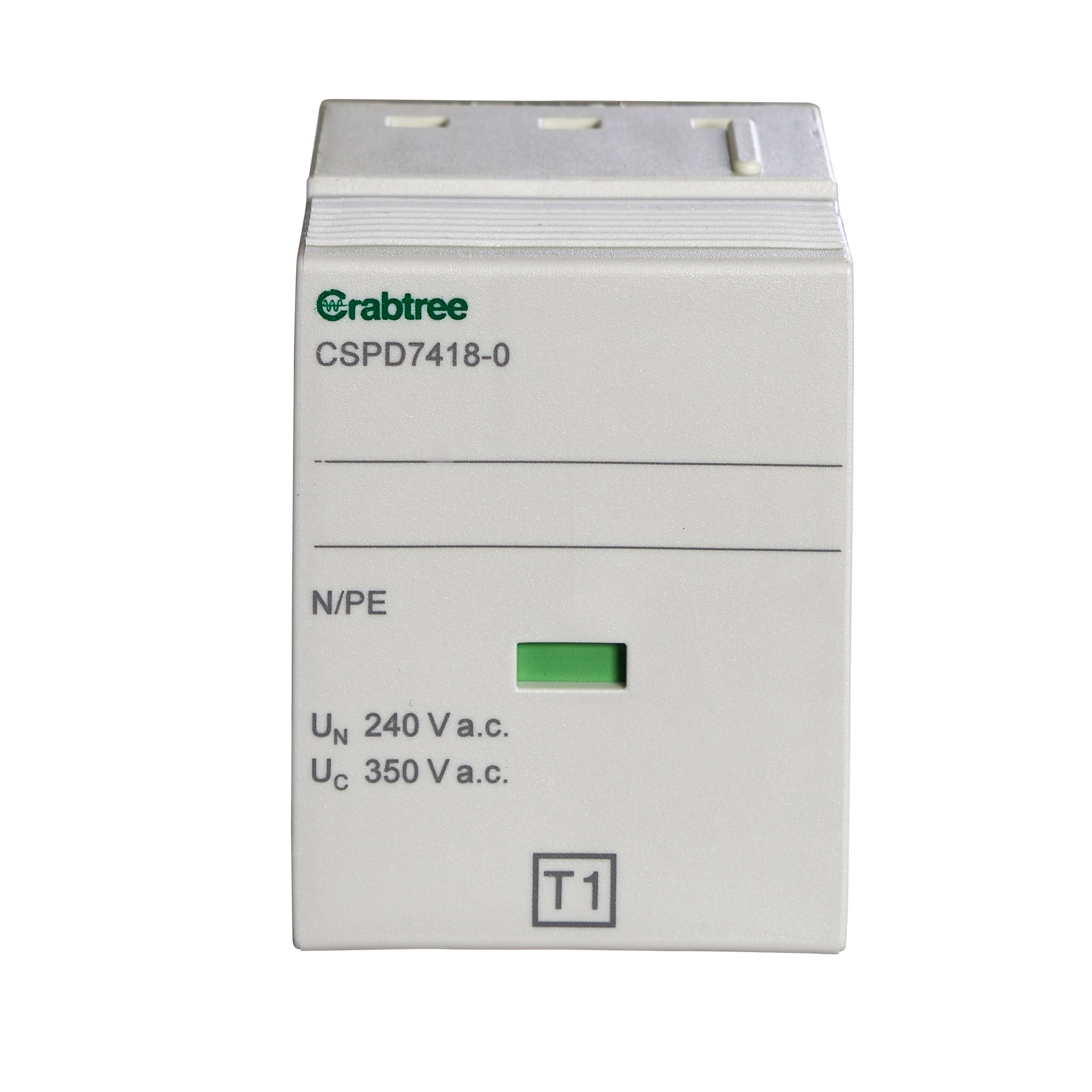 Crabtree CSPD7418-0 Loadstar Type 1 N-PE 100kA Spark Gap Plug ...