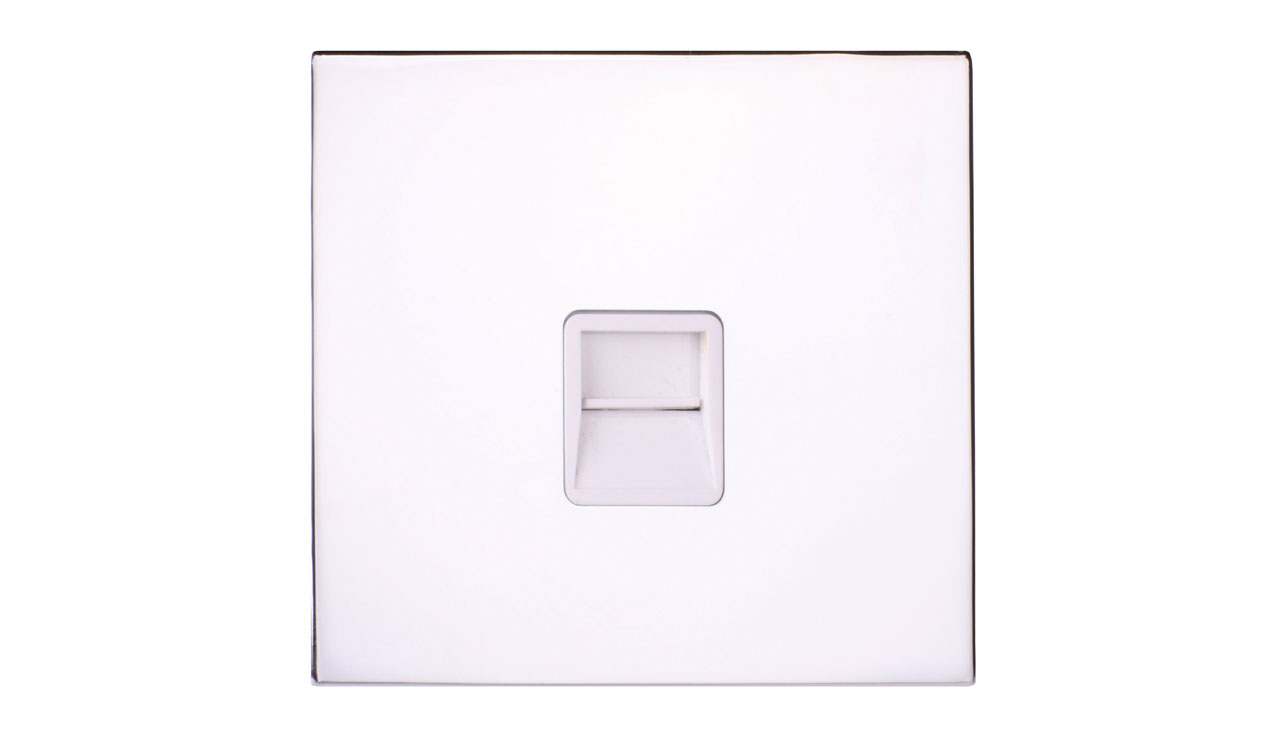 Deta 8683CHW Slimline Screwless Single Secondary Telephone Outlet ...